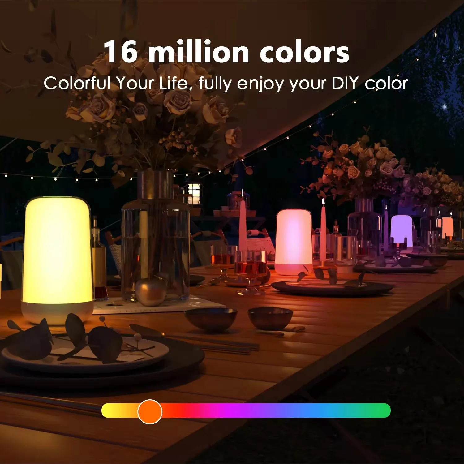 Bluetooth Smart Mood LED Night USB Rechargeable 7 Colors RGB Atmbient Lamp Sensitive Touch Multiple Scene LED Lamp