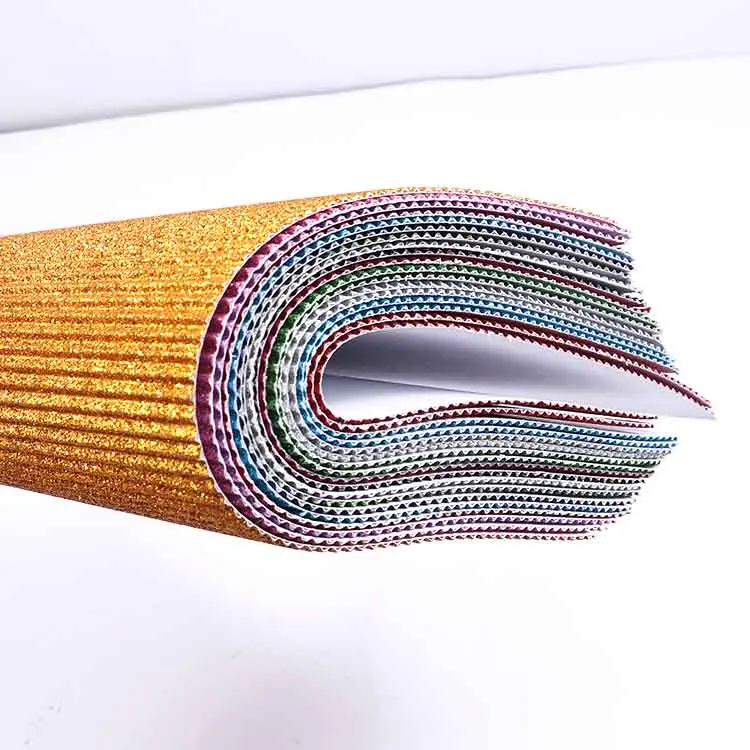 Foska Multi Bright Colors 270gsm Premium Sparkly Card Stock Corrugated Paper for Crafts Card Making Scrapbooking DIY Projects