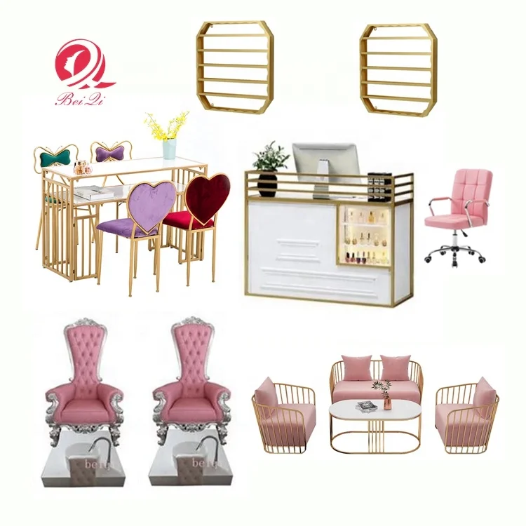 Fashionable salon furniture modern mesa manicure manicure station nail table with air filter