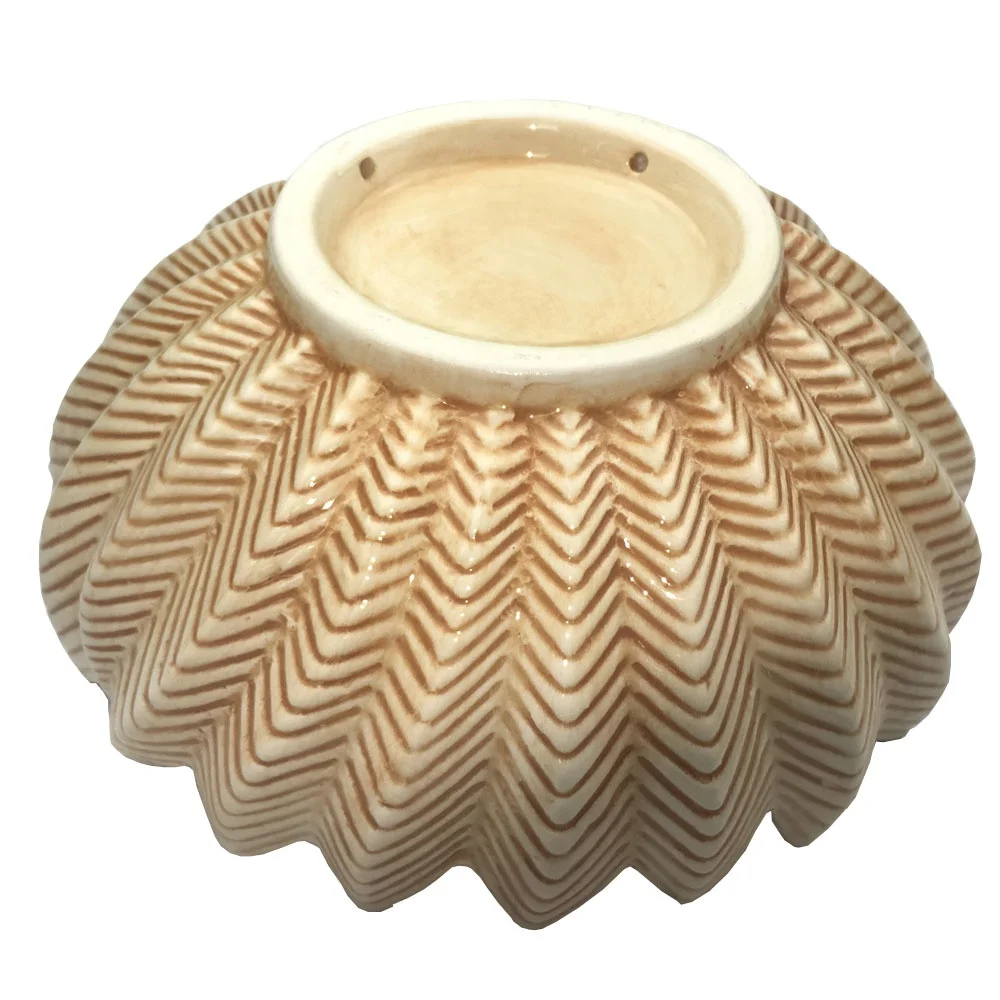 Creative Home decoration Feather design ceramic planter pot flower vase