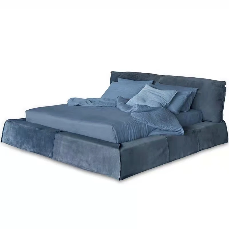 Large King Queen Size Luxury Custom Made Modern Designer Comfortable Paris Soft Bed Frame