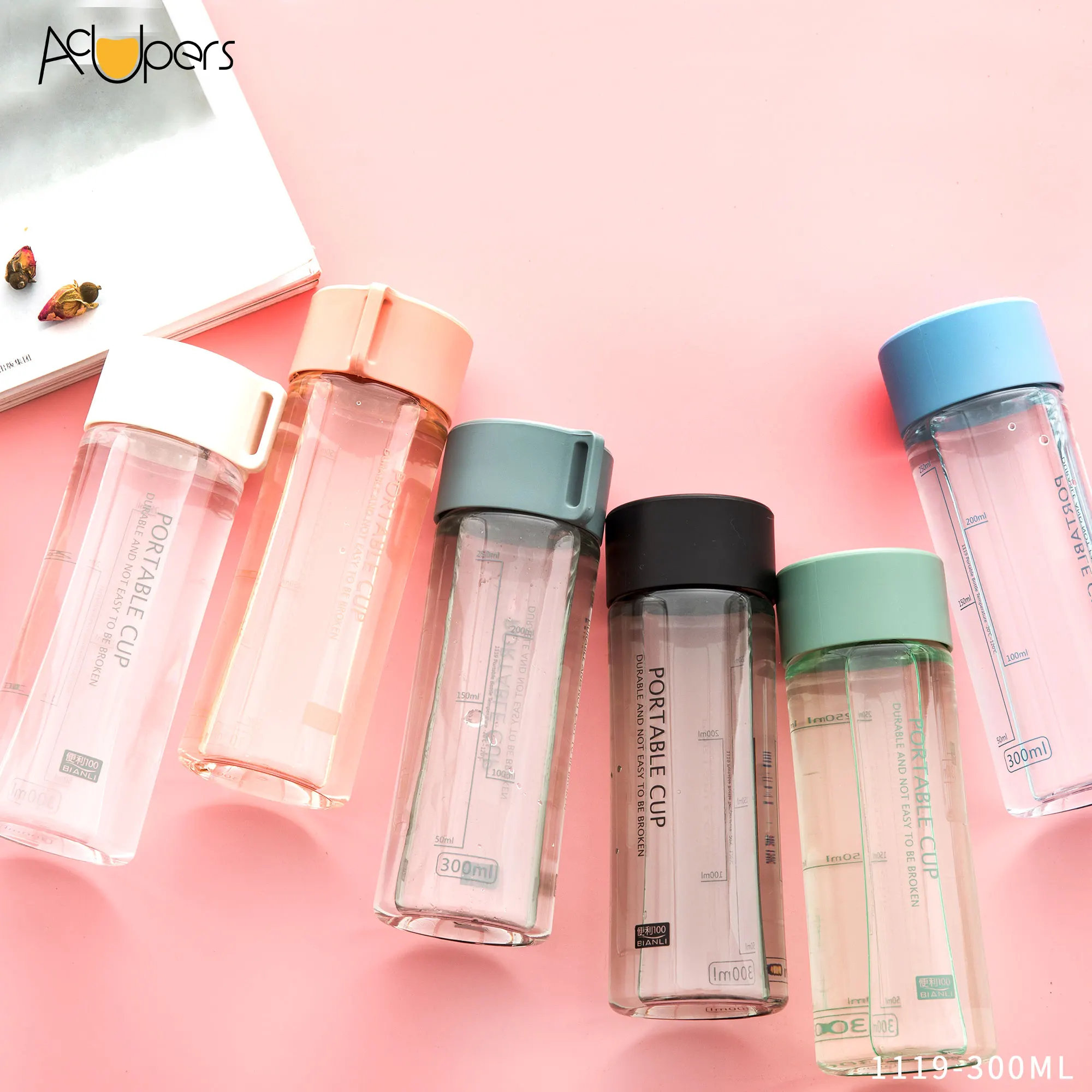 300ml 10oz Hot Selling Cheap PC Plastic Student Milk Juice Water Bottle 1119