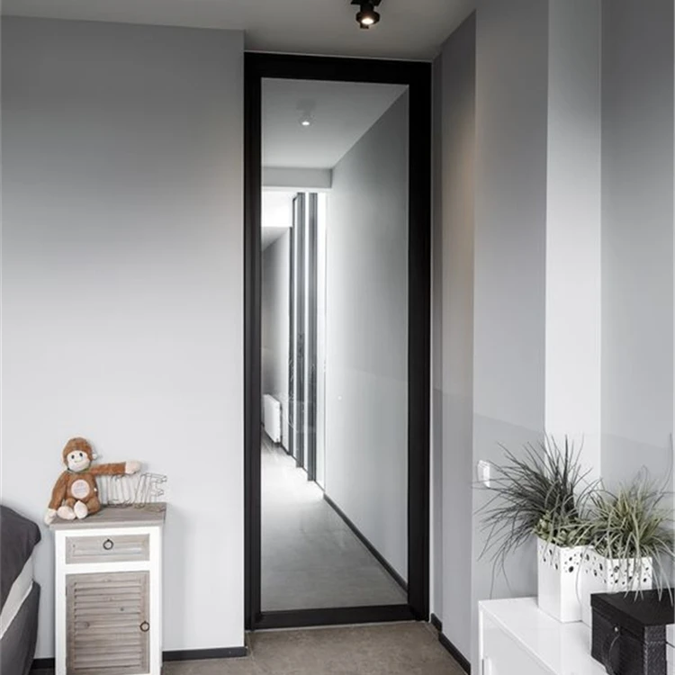 Hot sale cheap white bedroom single aluminium glass swinging door