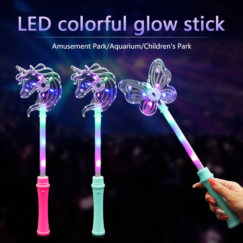 New 8 LED Butterfly Glow Sticks Concert Party Flash Wands Glow in Dark Light up Led Butterfly Glow Stick