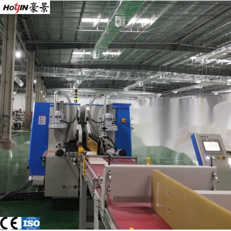 Laminated floor board double-end miller tenoner line in building industry