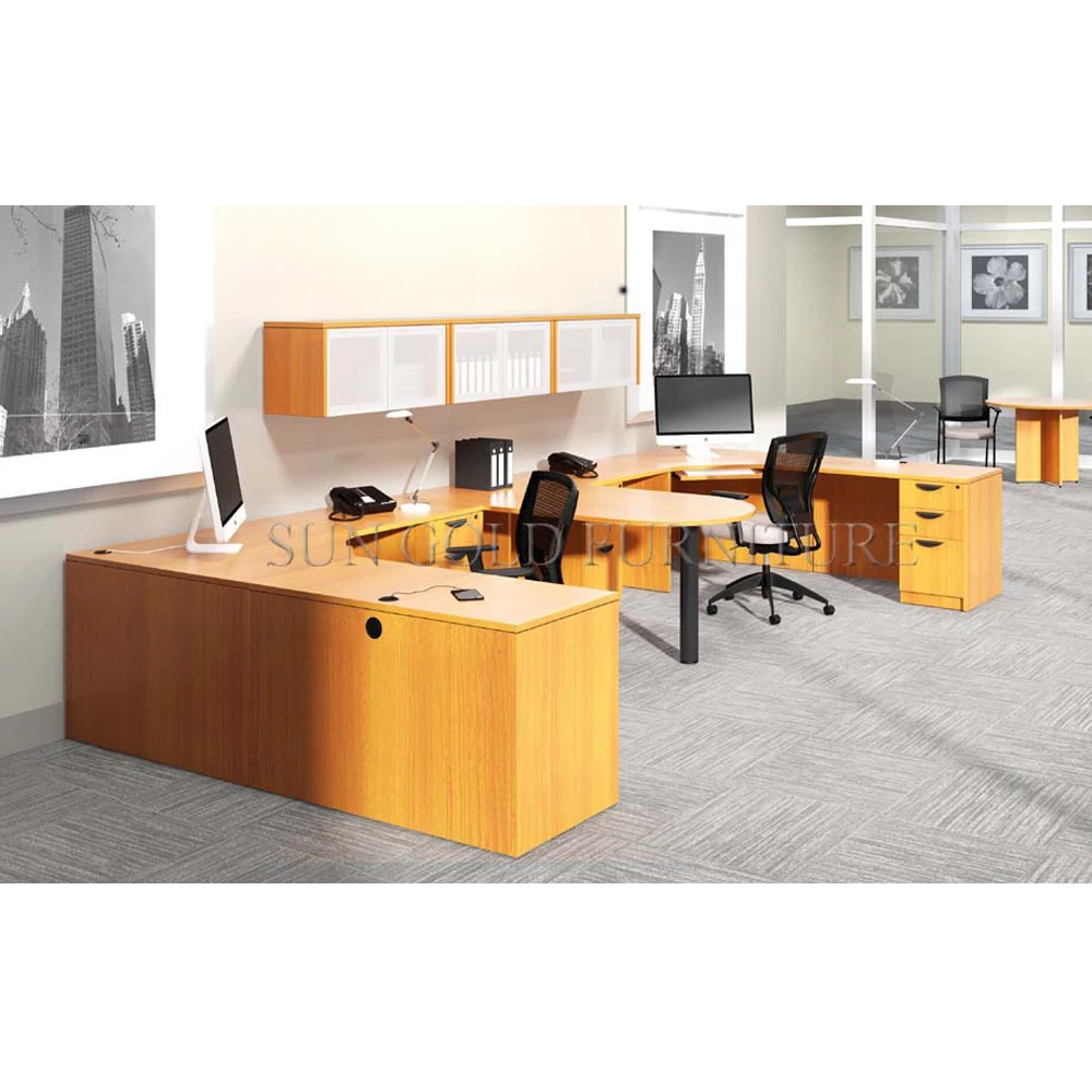 Wholesale price Wooden Table Office Furniture Customized L Shape Office Desk