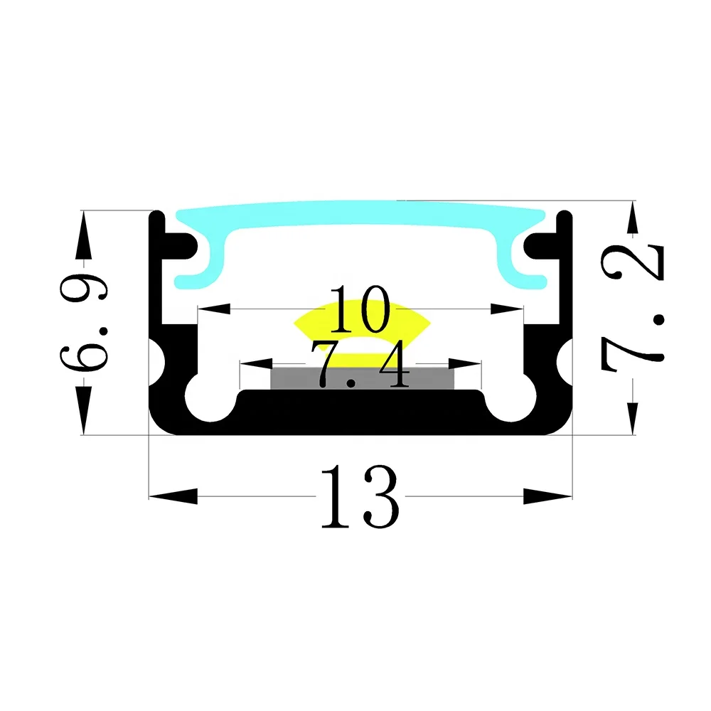 1307 wholesale Light Housing LED Office Lighting Surface Mount Fixtures Aluminum LED Profile for home decoration items light
