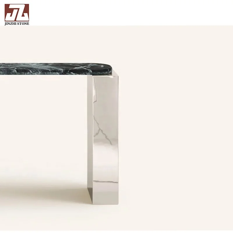 Marble Green Console Marble Table Top Casual  Table Fashion  Bench Handcrafted For Living Room Home