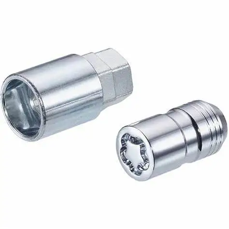 Hot Sale new product solid rose gold slim wheel small 7 point star key car lug nuts