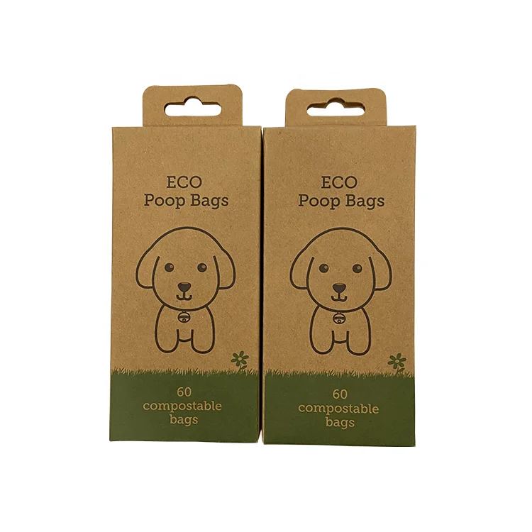 Top Ready to Ship Pet Waste Dog Poop Bags Custom Printed Biodegradable Pet Cleaning & Grooming Products 22.5*33cm Flat Bottom