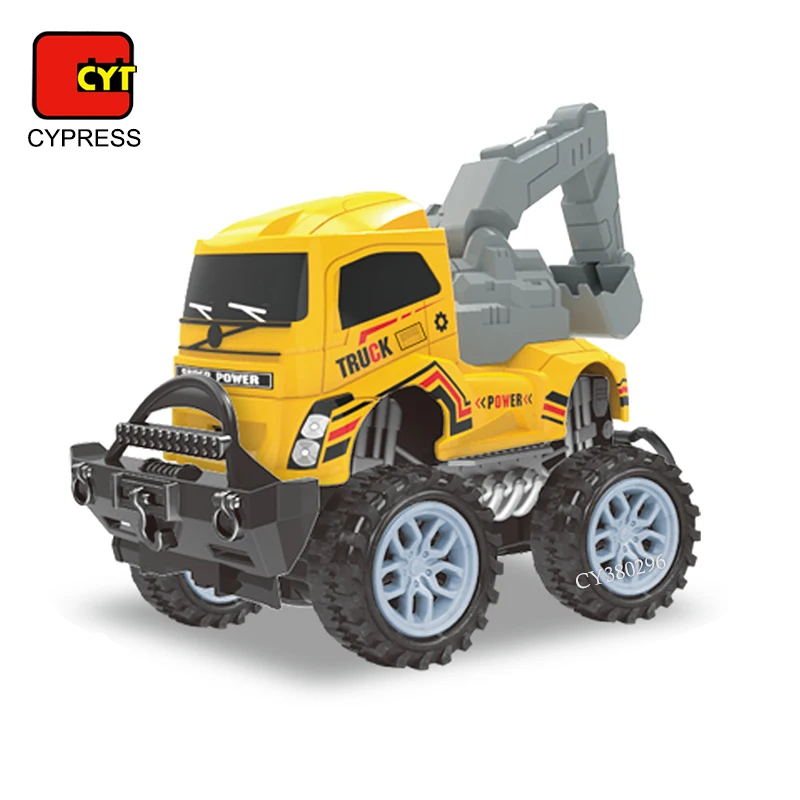 Hot Sale Boys Construction Vehicles Friction Powered Truck Toy Car For Kids