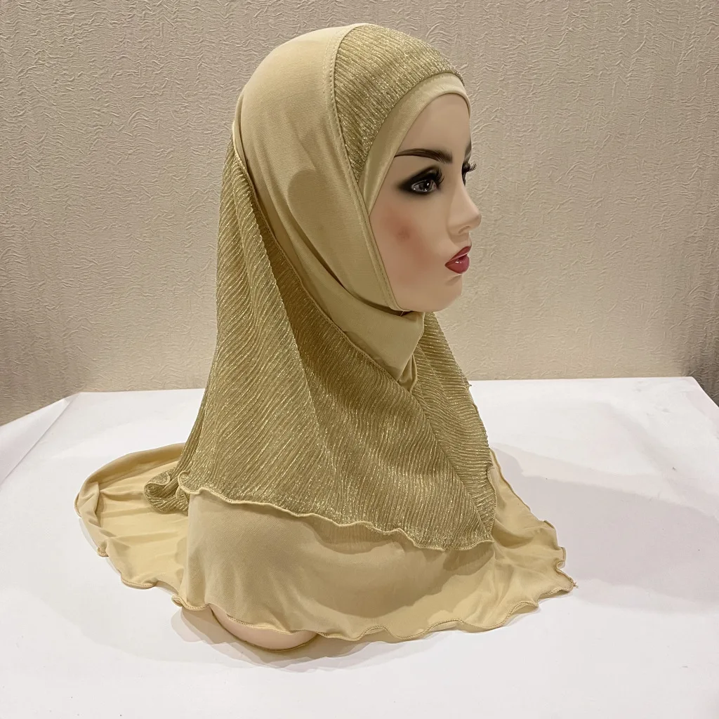 Yibaoli Factory Supply good quality 17 colors jersey long scarves with mesh women for muslim women 2022 hijab malaysia