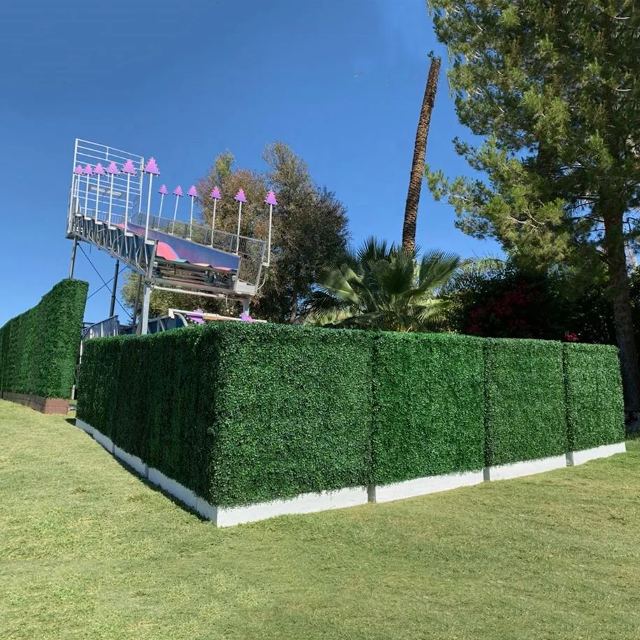 Wholesale Outdoor Decorative Topiary Green Panels Artificial Faux Boxwood Hedge Wall
