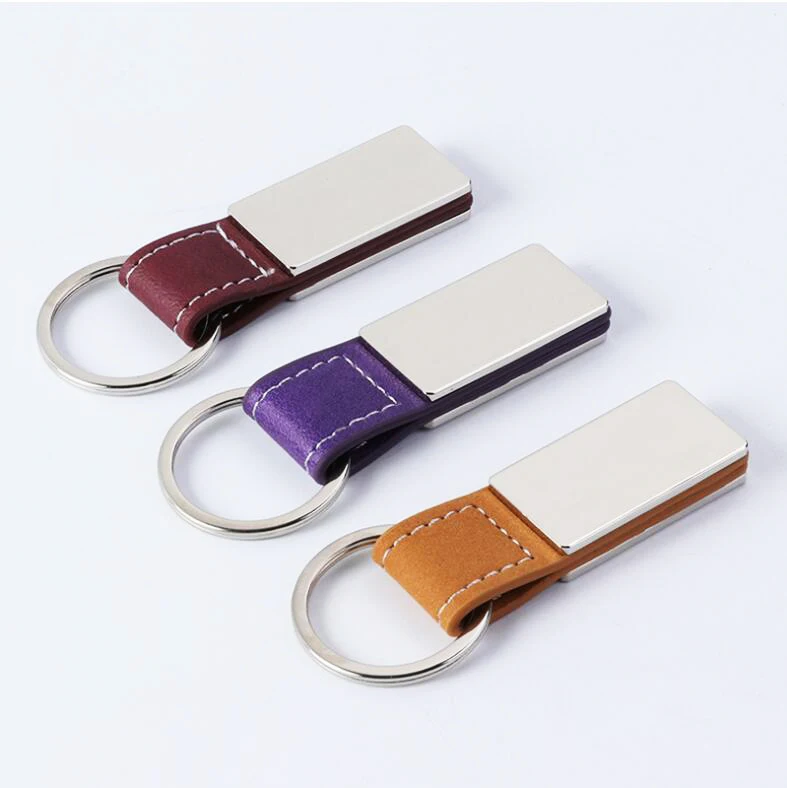Zhongshan one way cheap wholesale fashion metal custom car logo pu genuine leather customized keychain