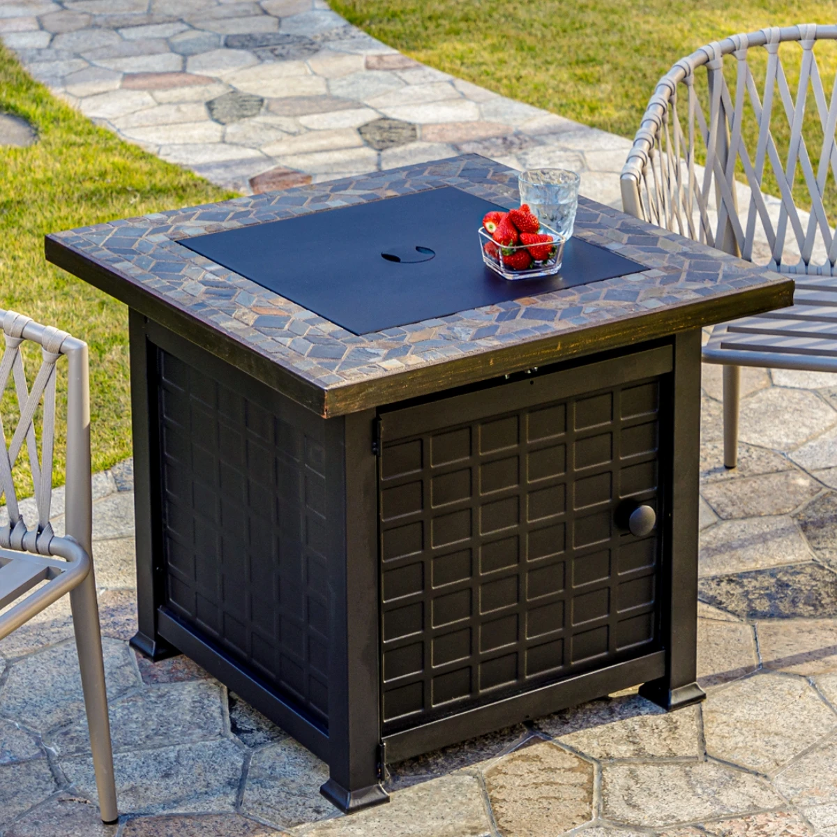 Popular And Cheap 50000 BTU Square Table Propane Gas Fire Pit for Home And Garden