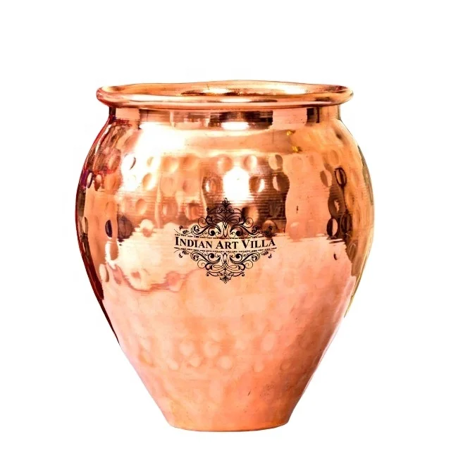 Pure Copper Water Drinking Glass Set Hammered Design Copper Glass Dining Tableware Item Best Selling Glass Set