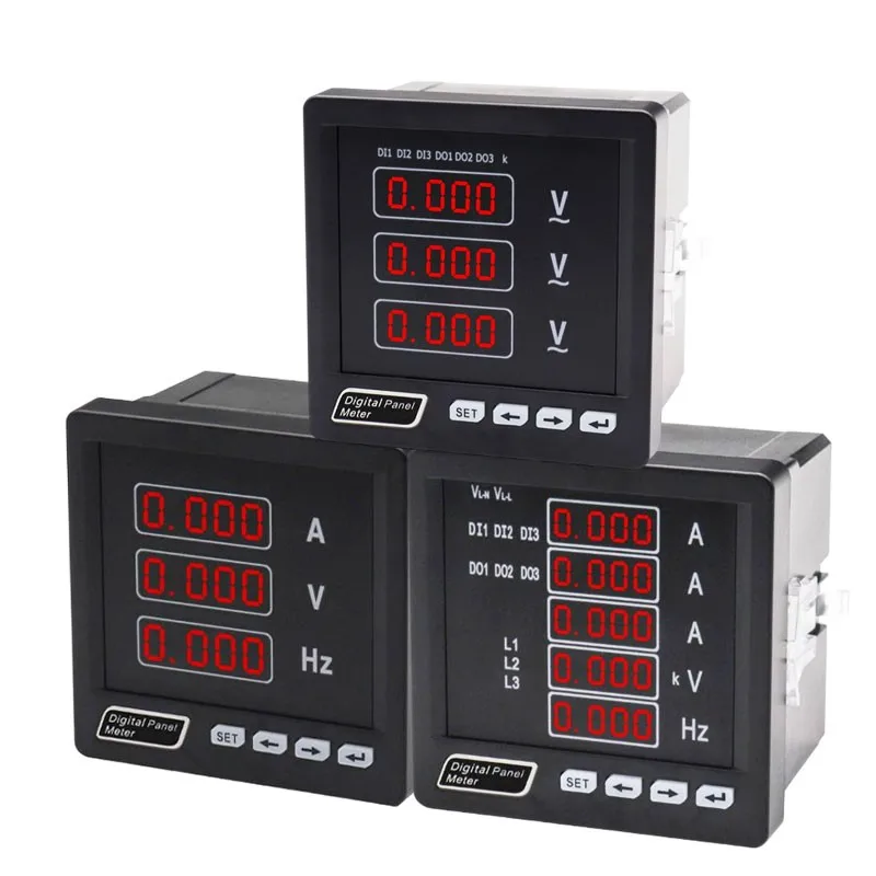 Single-phase three-phase digital instrument RS485 digital panel meter AVHZdigital ac ammeter