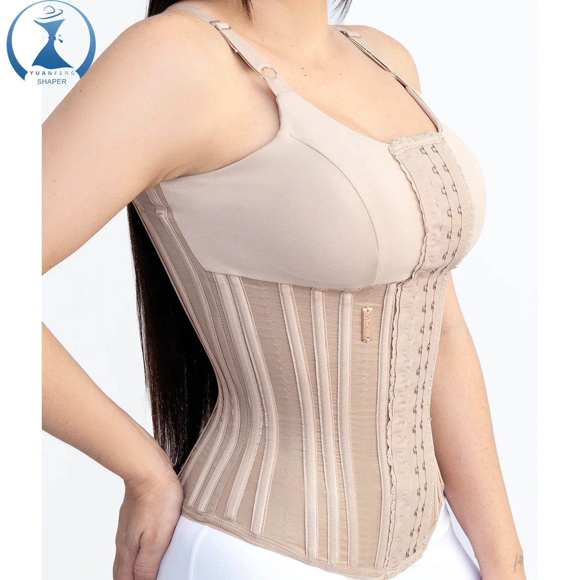 YUANFENG Womens plus size Waist Trainer Latex Waist Cincher Corset Belly Wrap Bustier Hourglass Post Surgery Adjustable Strap