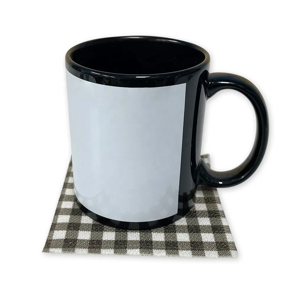 Prosub Wholesale 11*11cm Sublimation Linen Coaster Double Side Printing Square Round Cup Mug Mat Sublimation Blank Coasters