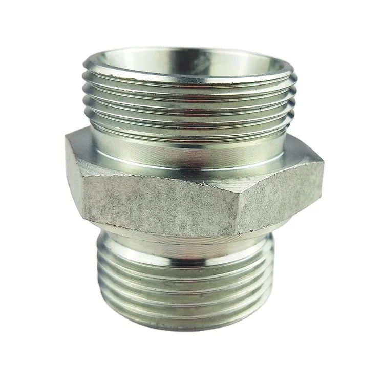 Hot sale Metric Thread O-ring fittings carbon steel hydraulic joint male Face Seal adapter pipe fittings