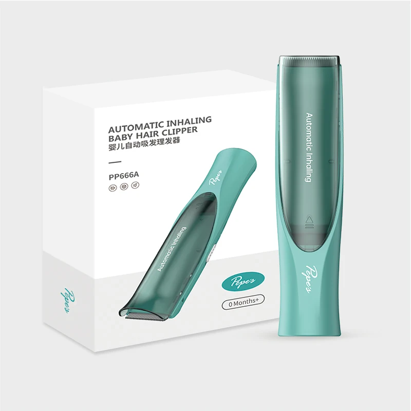 Suction Gather Cleaner Detachable Blade Waterproof Washable Electric Baby Vacuum Hair Clipper For Infant Child With