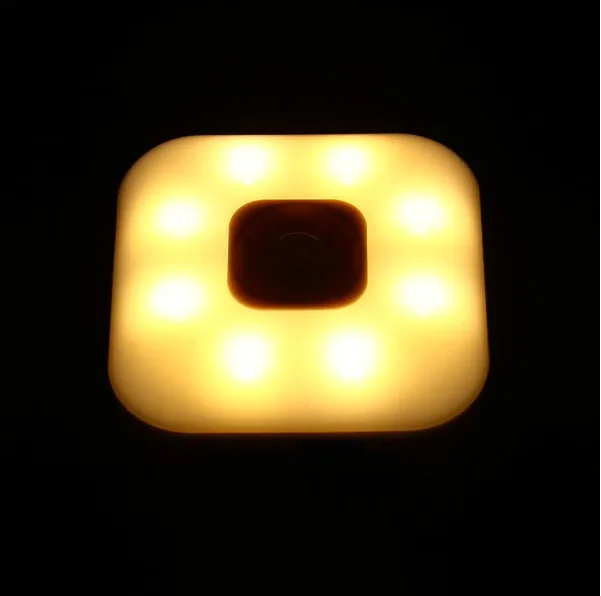 USB Rechargeable 8 LED PIR Motion Sensor Night Light Warm White/White Cabinet Closet Lamp