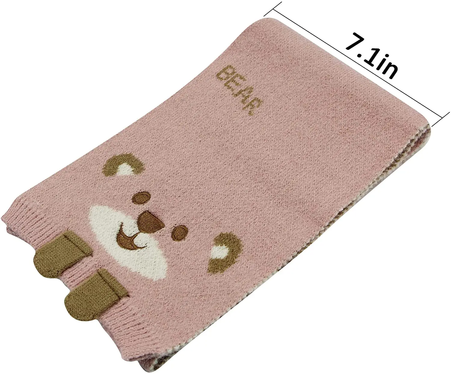 Оригинальная Прямая поставка с завода Горячая теплая Мягкая Популярная Милая Элегантная акриловая животная жаккардовая вышивка детский вязаный шарф