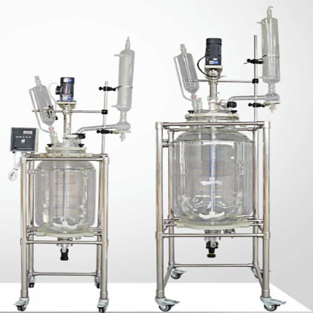 50l Jacketed Bio Glass Reactor