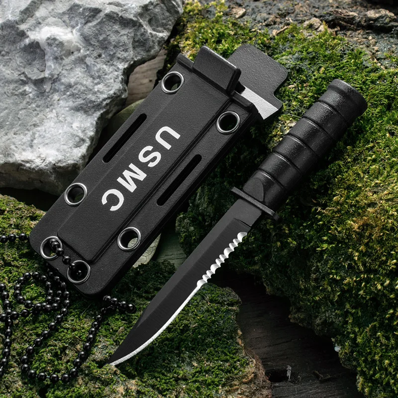 mini chain Outdoor knife Survival necklace knife pocket knifes with sheath