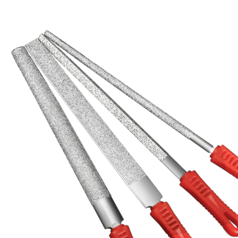 Diamond File Set Glass Stone Craft Shaping Diamond Needle File Sewing Tool Plastic Handle Grinding And Polishing Tool