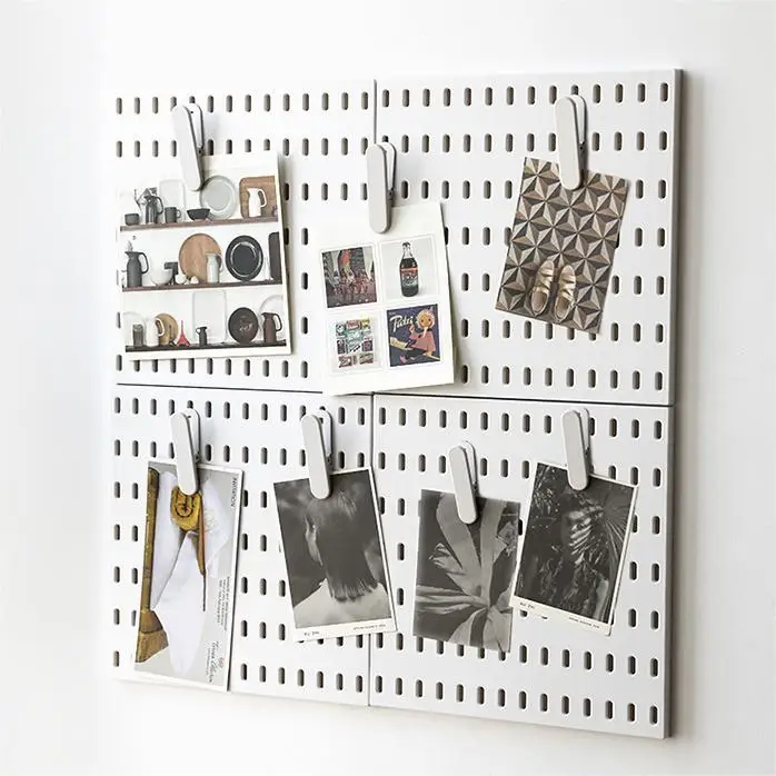 Punch-free Kitchen Tools Organizer Hole Plate Cabinet Wall-Mounted Vacuum Cleaner Bracket Hook Storage Rack Pegboard