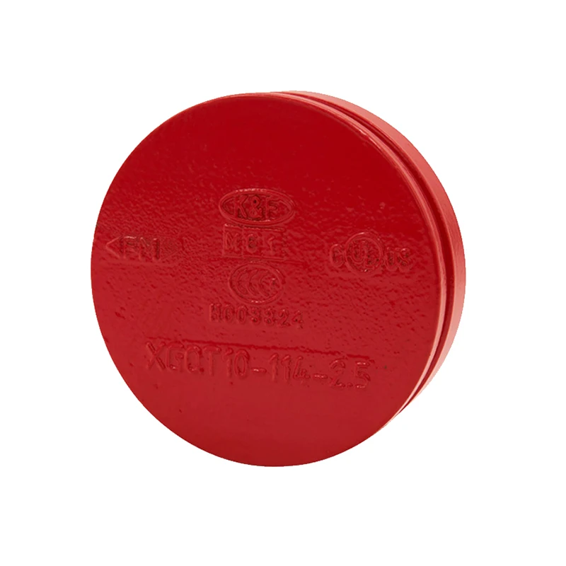 Hot selling Grooved Pipe Fittings Ductile Iron Cap For Fire Fighting System