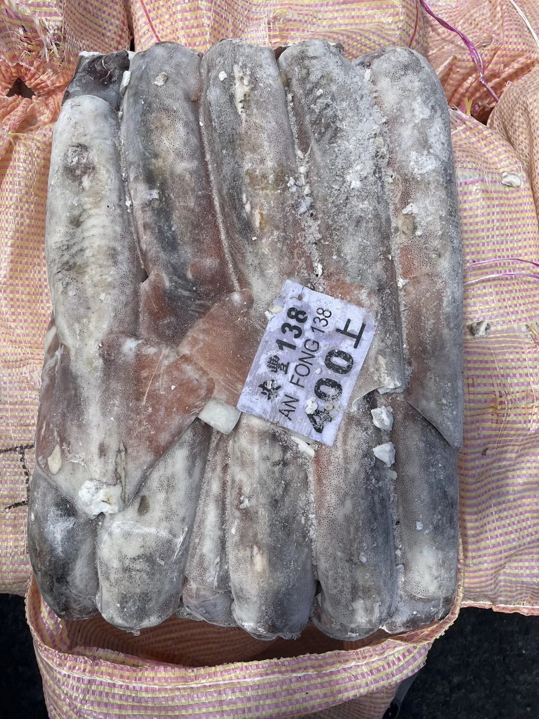 Supplying Whole Round Taiwan Origin Squid 400-600g Machine Wash Customizable Frozen Seafood Bulk Packaging Natural Color 10kg