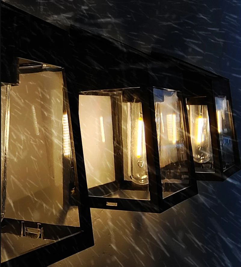 Solar outdoor wall lamp human body induction three mode tungsten wall lamp garden garden rain proof night light