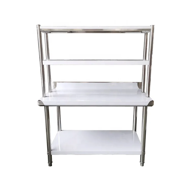 304 201 food grade stainless steel kitchen cooking bench metal gas stove table for restaurant