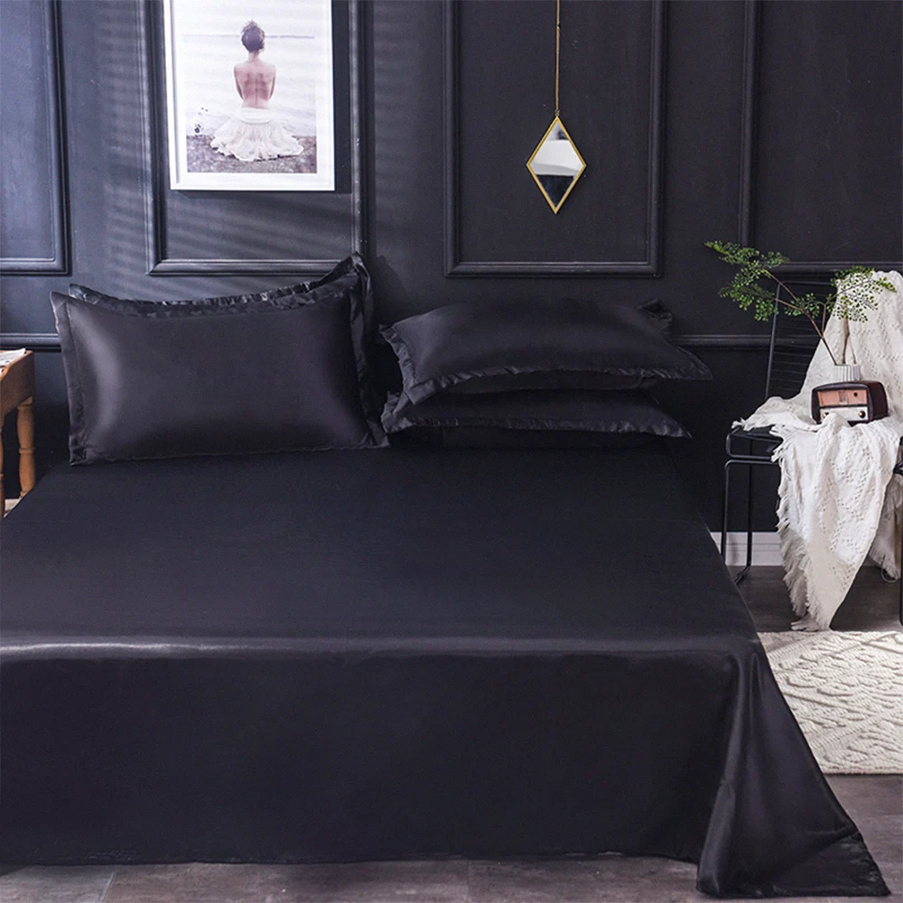 wholesale cooling bedcover queen double sale cover earthing 800 thread designer silky satin silk duvets and bed sheets
