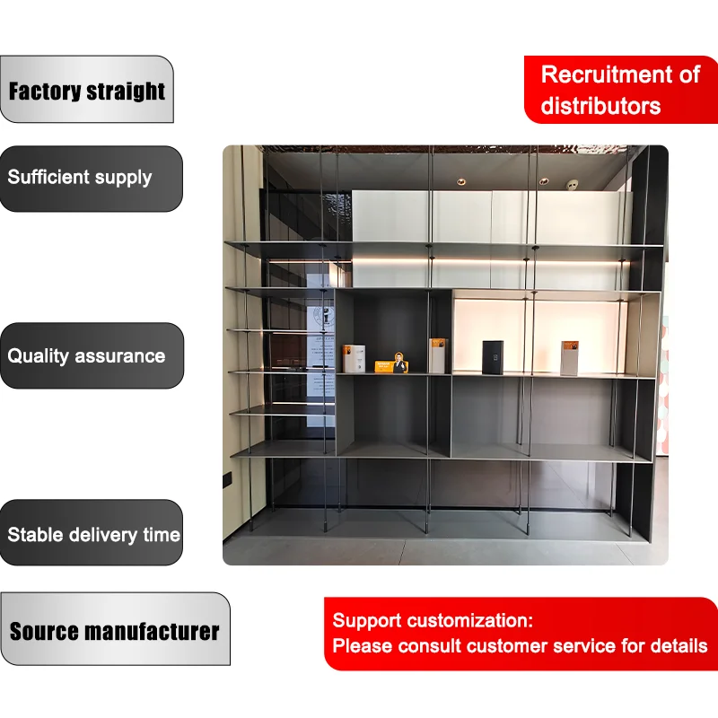 Household Decorative Luxury Aluminum Alloy Wood Panel Display Cabinet Ornament Cabinet