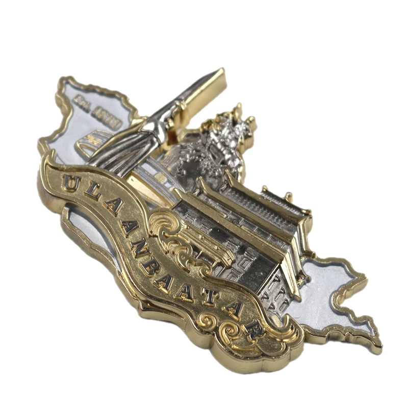 High quality new design souvenir custom engrave logo vintage design metal zinc alloy 3D fridge magnet