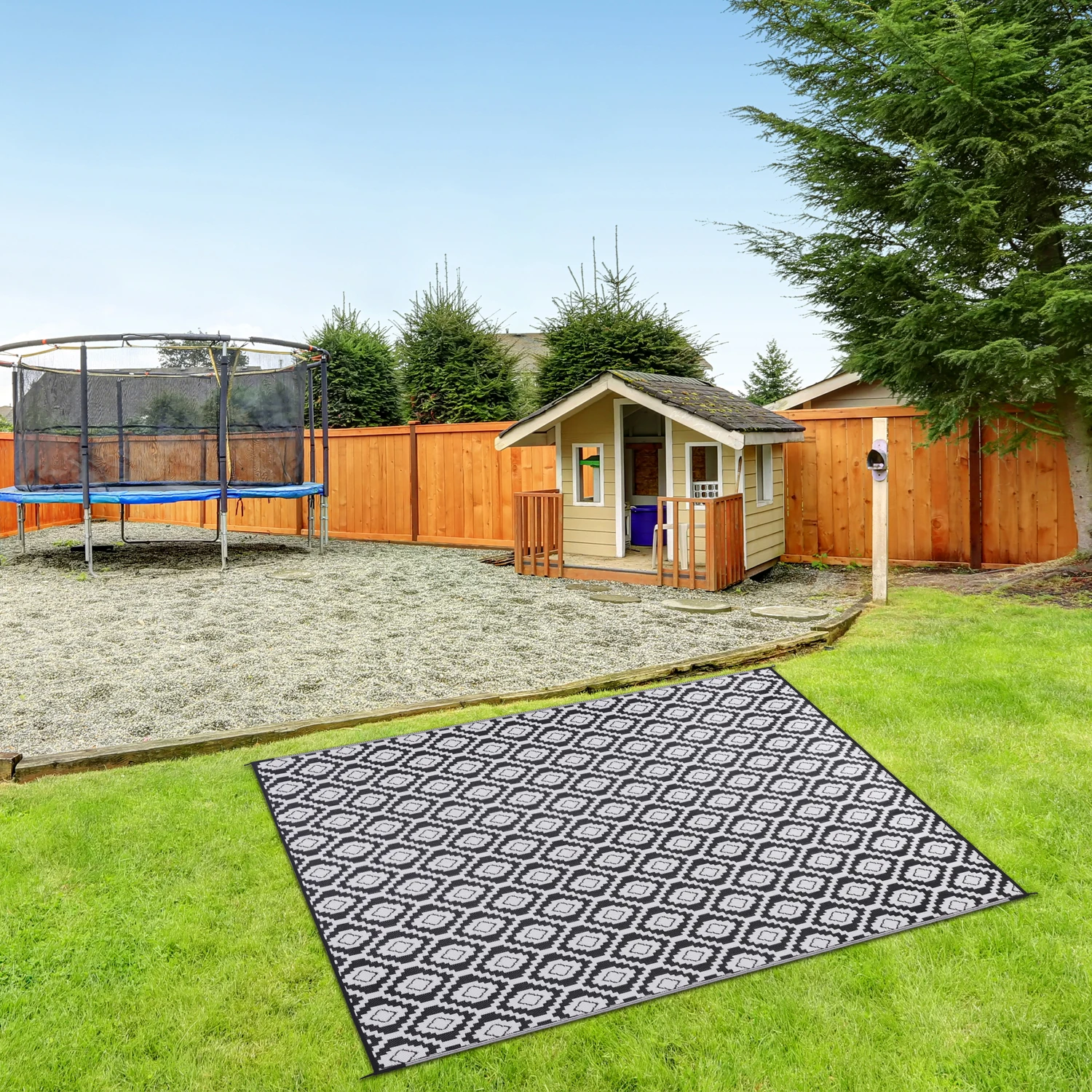 Manufacturers wholesale RV mat PP pipe double woven garden mat anti-aging moisture-proof custom garden lawn cushion mat