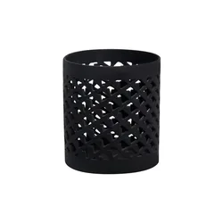 Hollow Ceramic Candle Cup Holder Retro Luxury Jars Restaurant Decoration Black Candle Jar for Candle