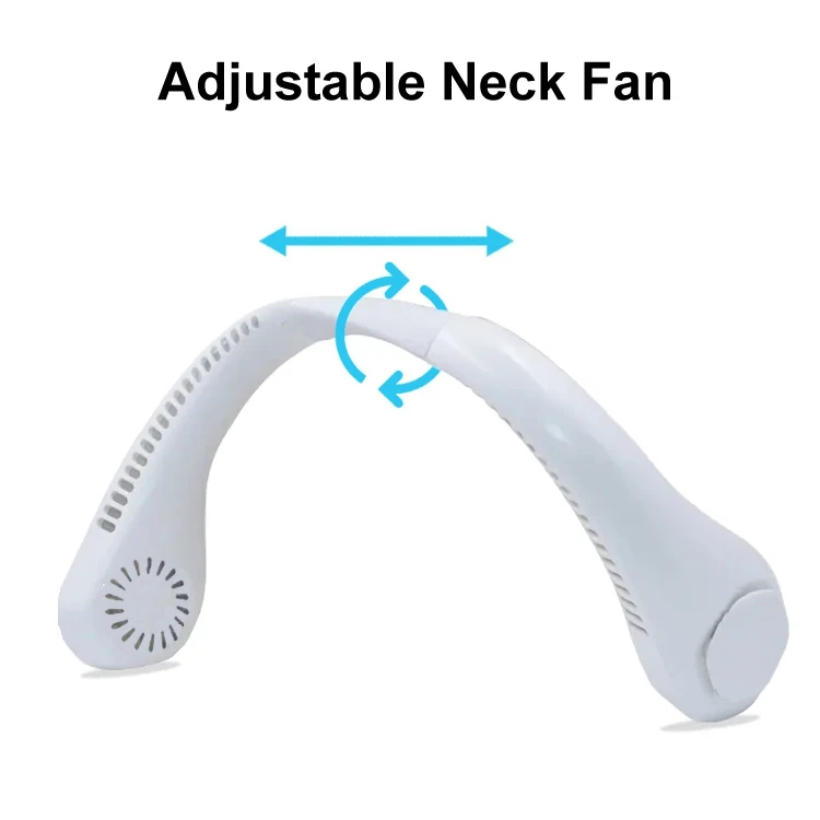 High Quality Cheap Price Bladeless Neck Fan 2023 Wholesale Mini Portable USB Rechargeable Hanging Wearable Cooling Band Neck Fan