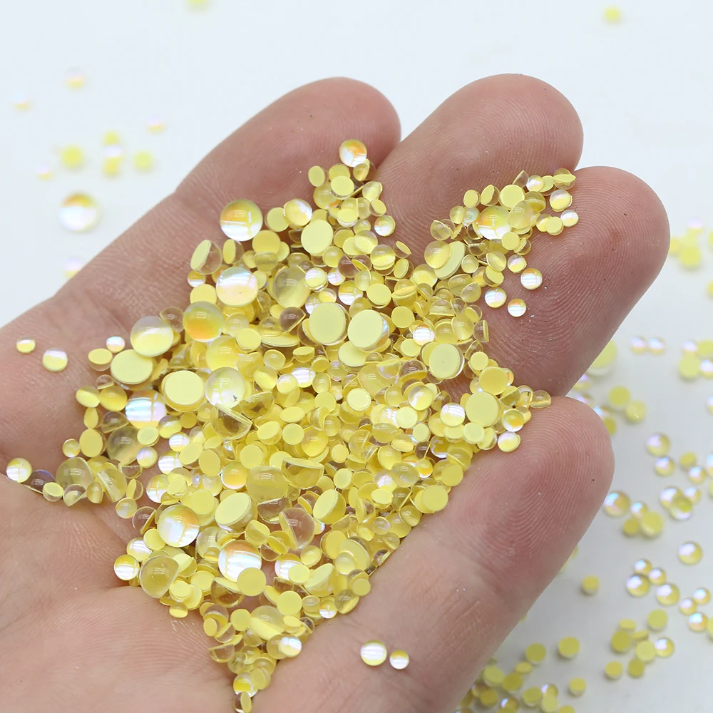 XULIN SS6-SS20  Mermaid Beads Glass Rhinestone Crystal Aurora Nail Art Decorations