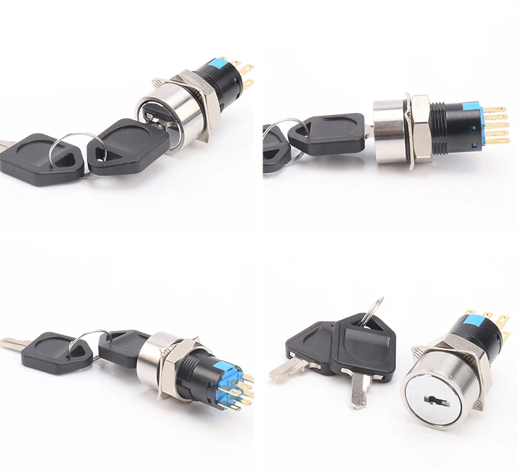 Металл 16 мм Ювелирные наборы с маленьким кнопкой включения/выключения и роторный переключатель 2 позиции