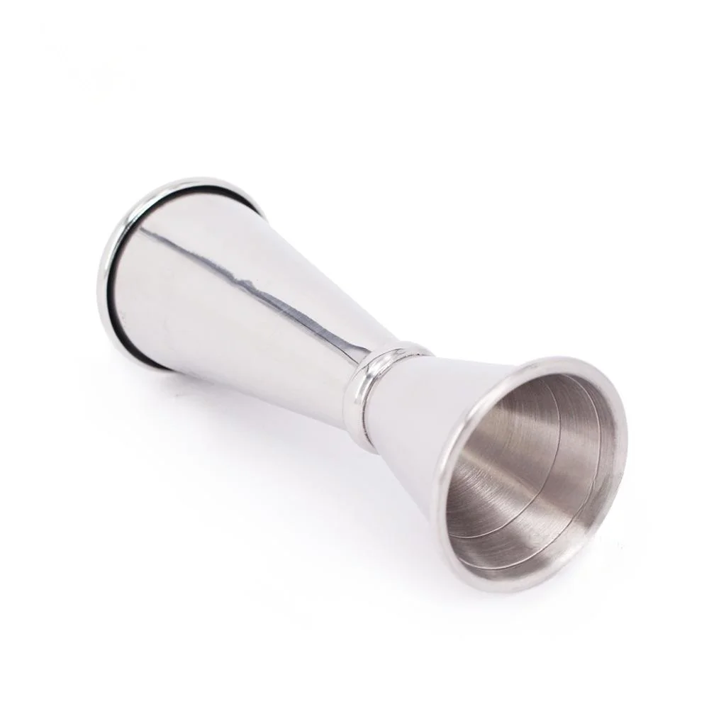 Bartender Tool Customized Silver Stainless Steel 30 60ml Double Head Wine Meter for Bar Mixing