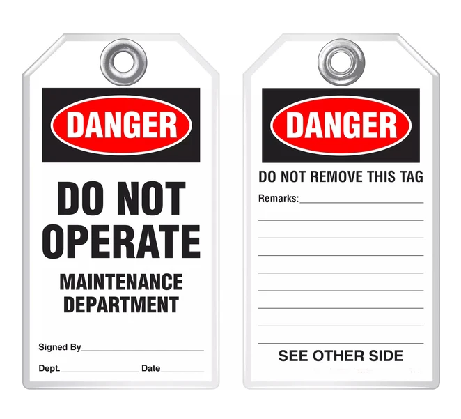 Danger Self-Laminating Peel and Stick Tag, Do Not Operate, My Life Is On The Line