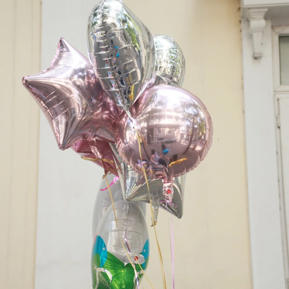 Manufacturer Helium 18 inch Solid Heart Star Foil Balloons in China