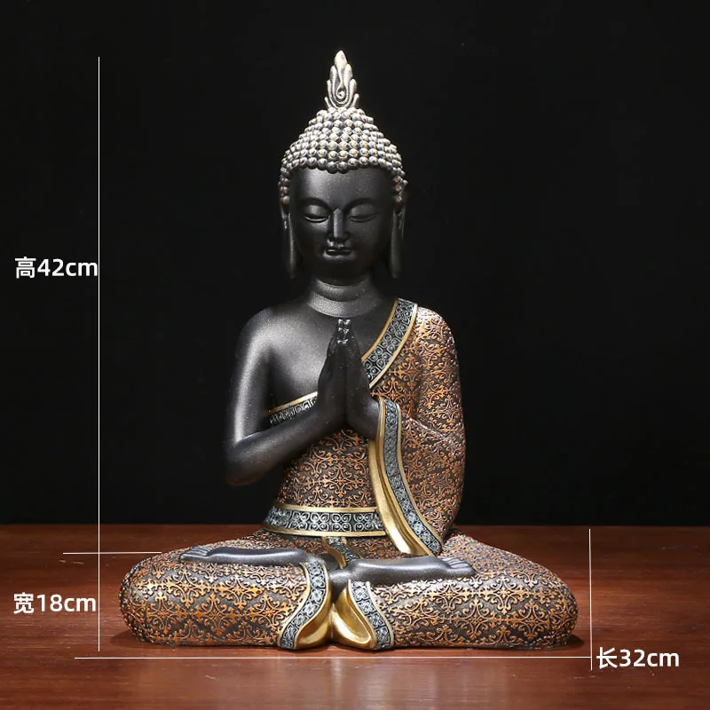 Customized Thai Buddha Statue Resin Sculpture Hot Selling Wholesale Price Home Decoration