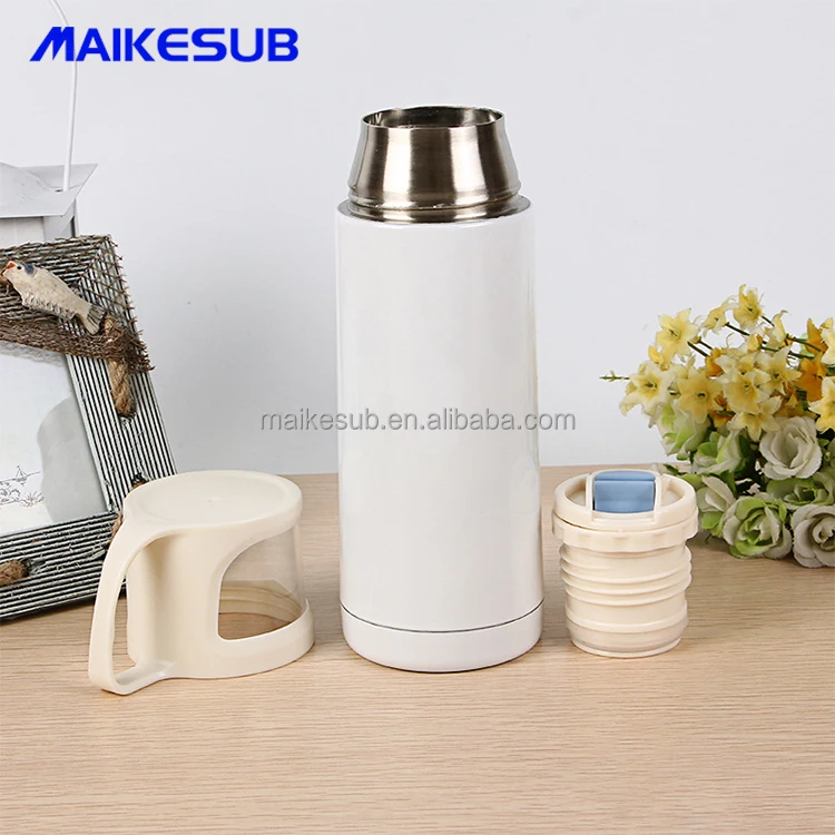 Double wall stainless steel vacuum flask sublimation flask with transparent lid