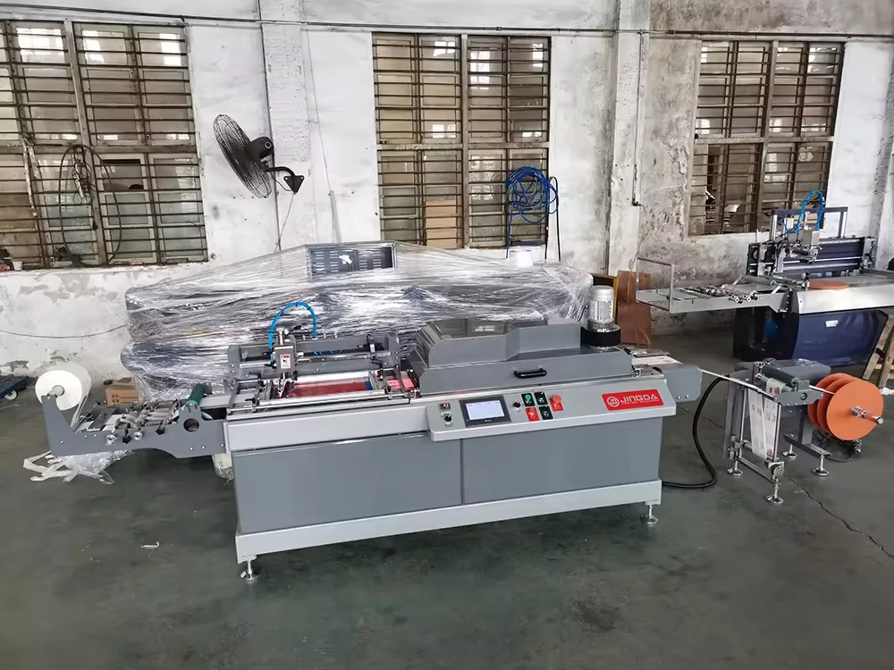 JDZ-2001 Top Selling 1 Color 5m/Min Roll To Roll Fully Automatic Silk Screen Printing Machine For Garment Wash Care Label