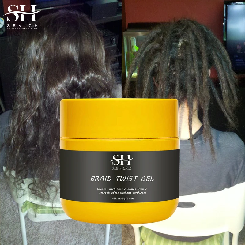 Private Label Hair Braiding Gel Castor Oil Nourishing Scalp Extra Hold Shine Jam Braid Gel